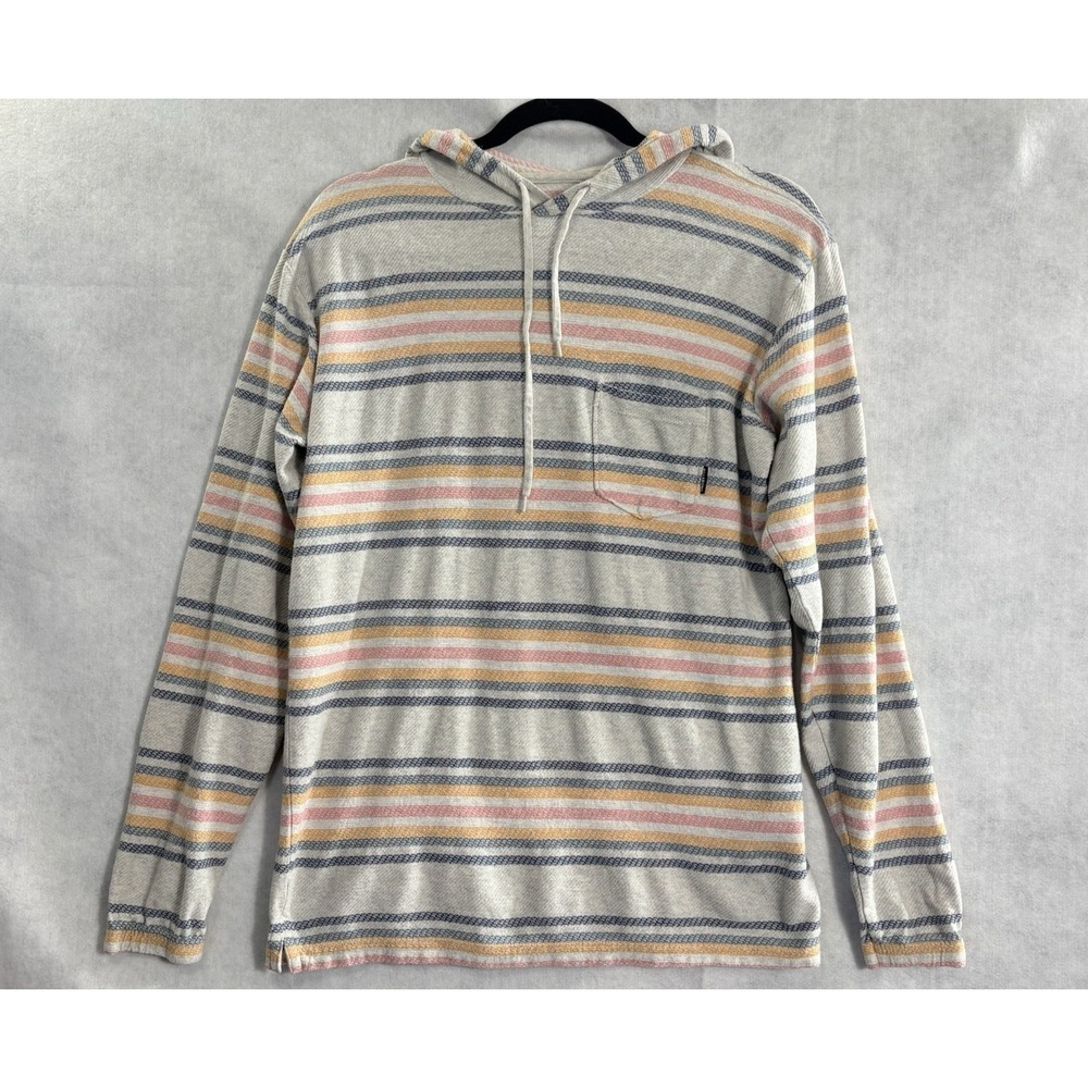 BILLABONG Men Flecker Diego Pullover Striped Hoodie Sz S Multicolor Beachy 8a-9